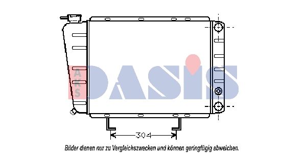 AKS DASIS Радиатор, охлаждение двигателя 161090N